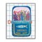 Stupell Industries Silly Sardines Blue Tin Framed Giclee, design by Courtney Prahl